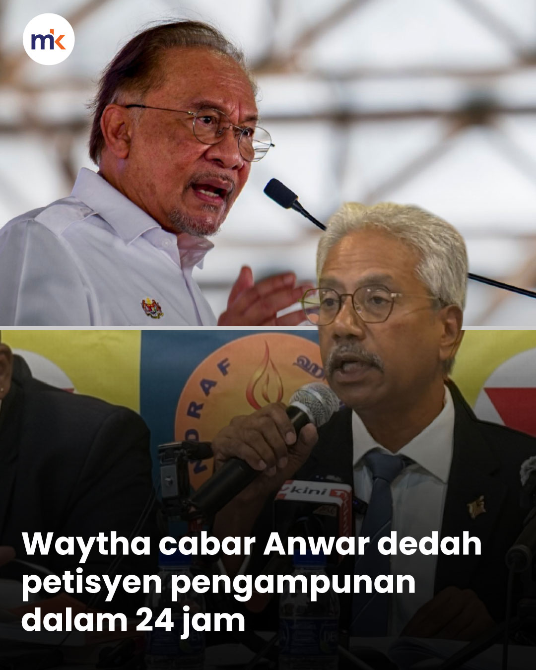 Waytha cabar Anwar dedah petisyen pengampunan dalam 24 jam