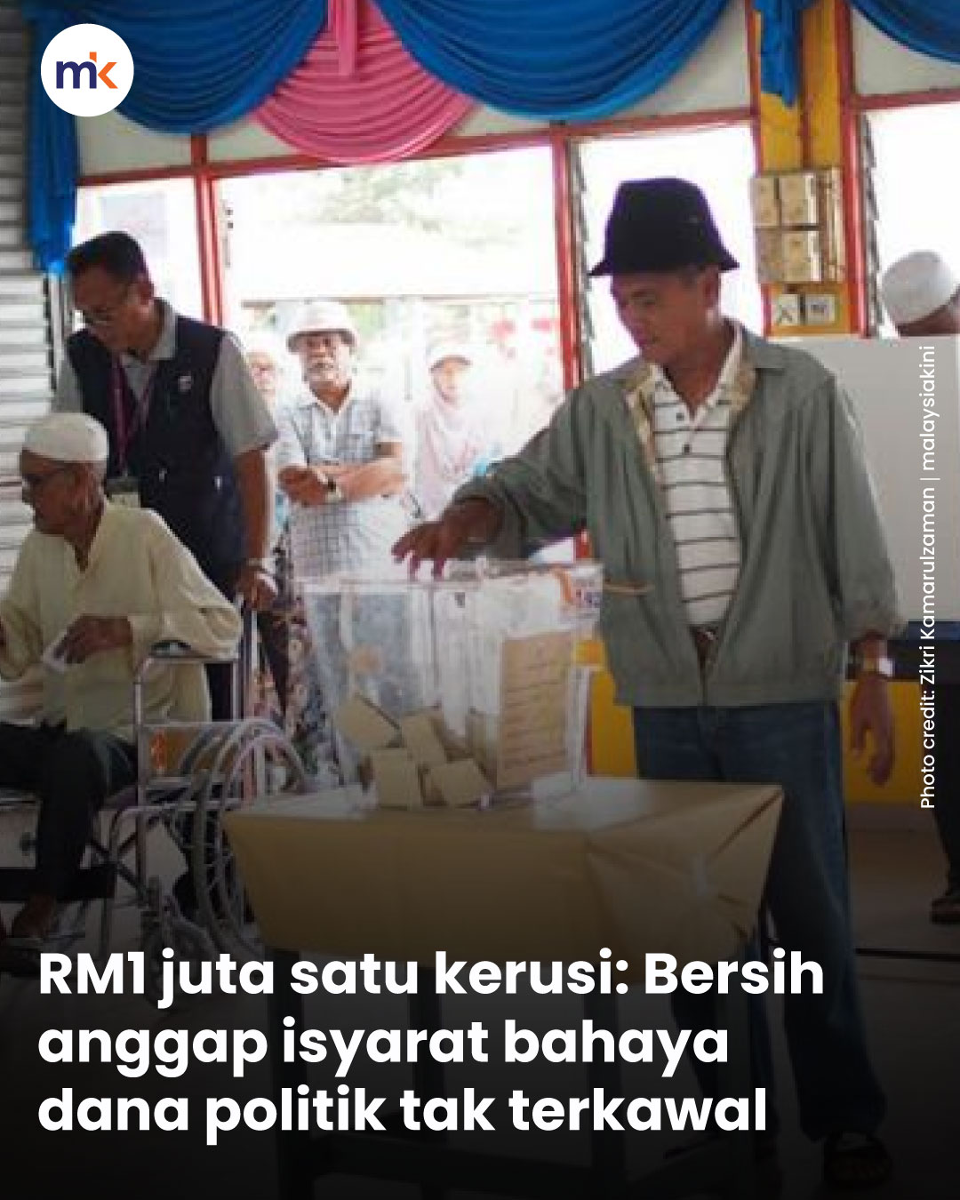 RM1 juta satu kerusi: Bersih anggap isyarat bahaya dana politik tak terkawal