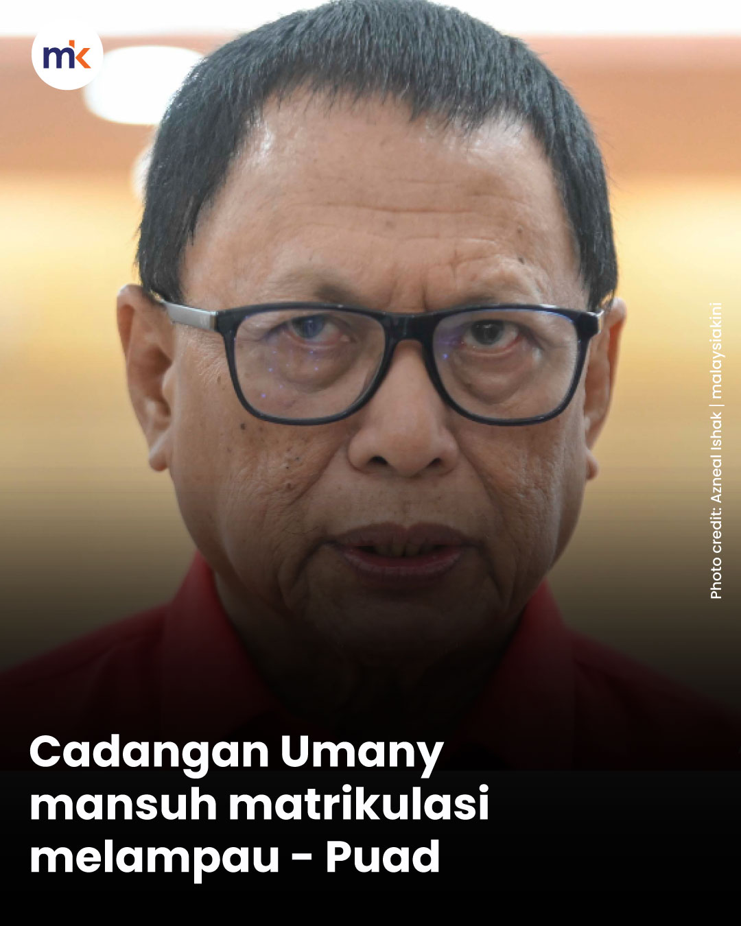 Cadangan Umany mansuh matrikulasi melampau - Puad