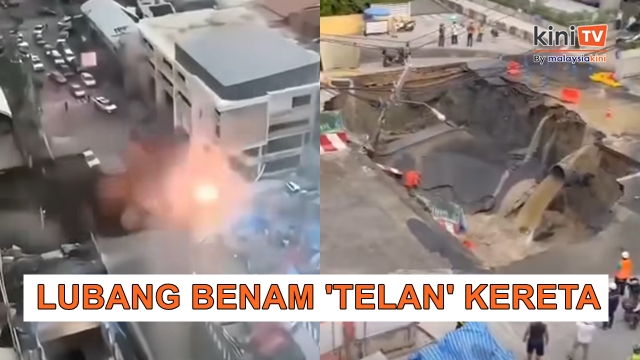 Lubang benam depan hospital di Bangkok, gemparkan penduduk!