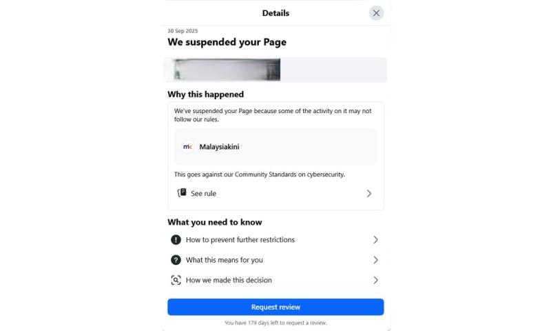 Meta nafi gantung FB Malaysiakini, Fahmi kata kerajaan tak terlibat 1 42d62bd48bb4a5b1c89097b400633269