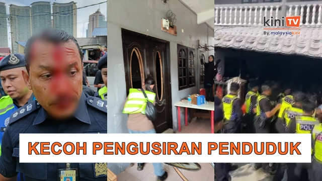 Kecoh usir penduduk di Kampung Sg Baru! Ketua Polis Dang Wangi tercedera