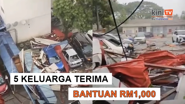 KL dilanda ribut! PPR Seri Cempaka rosak teruk