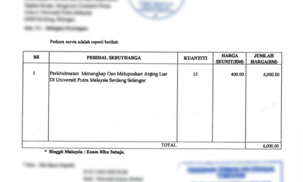 UPM nafi upah syarikat bunuh anjing liar, akan buat siasatan dalaman 1 1a805406617e9883f81e1c37387d176f