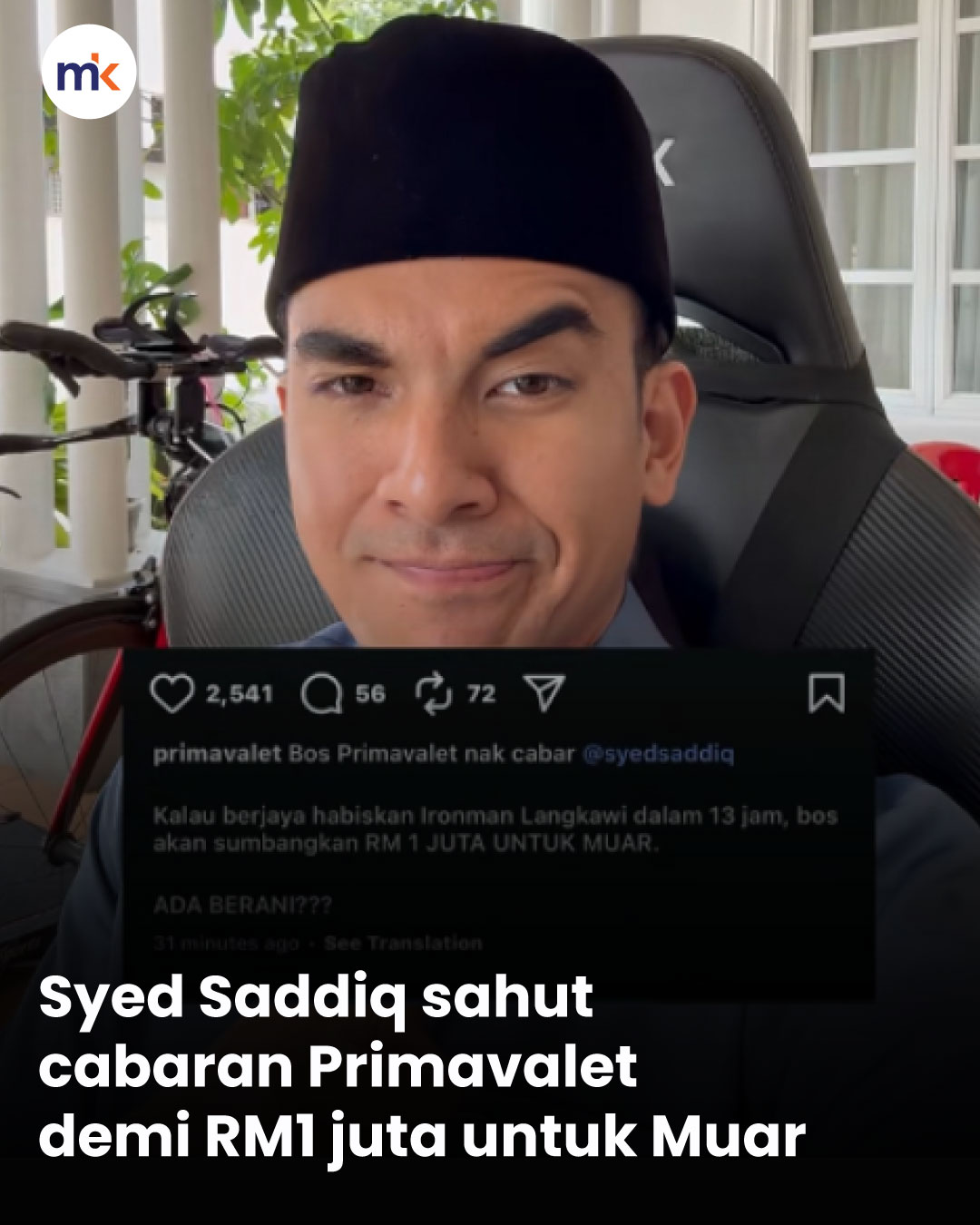Syed Saddiq sahut cabaran Primavalet demi RM1 juta untuk Muar