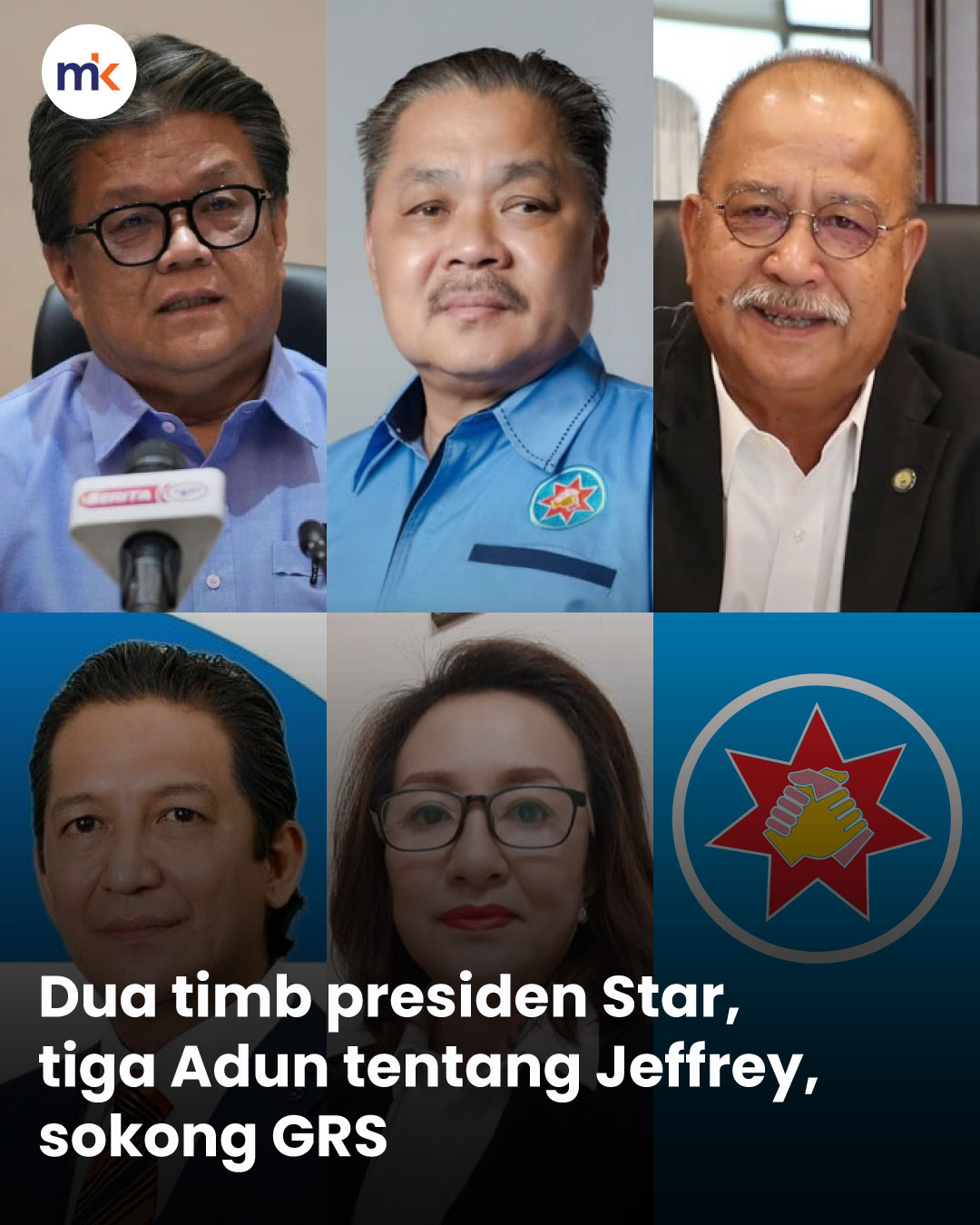 Dua timb presiden Star, tiga Adun tentang Jeffrey, sokong GRS
