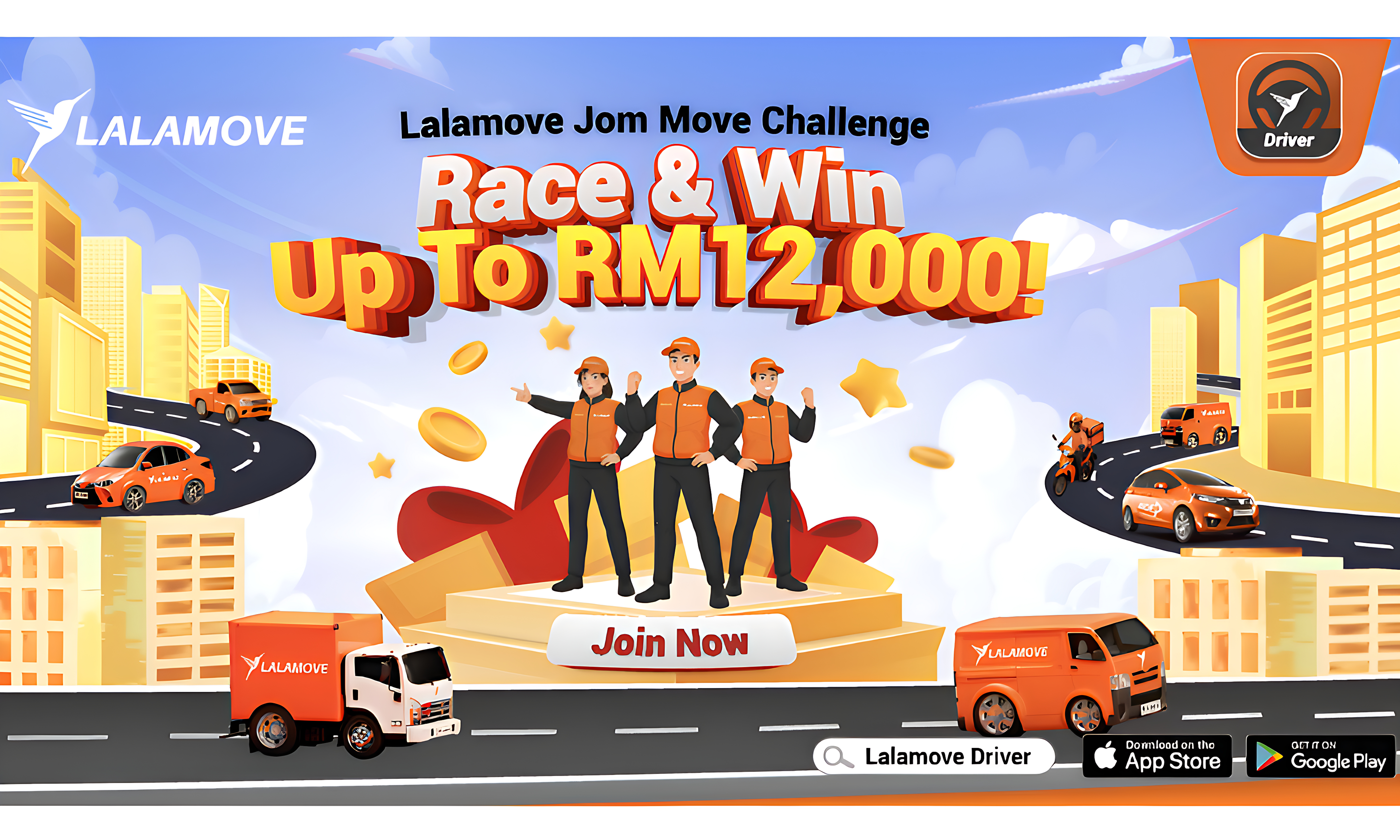 Race To Win Year-End Bonus Worth Up To RM12,000 With Lalamove Jom Move Challenge 