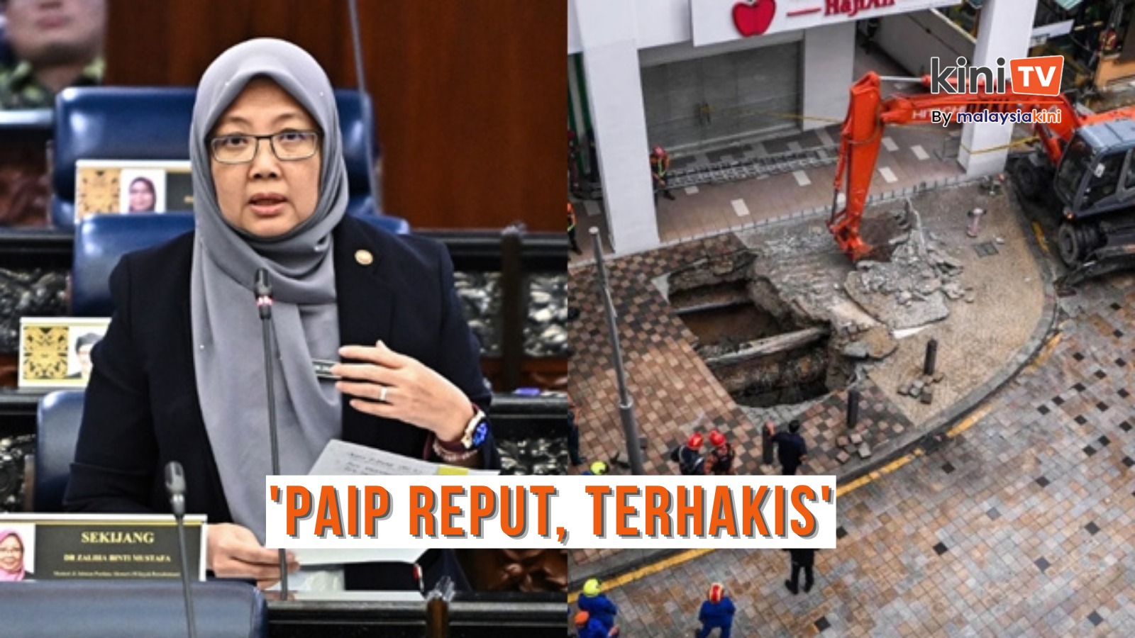 Paip pembentungan dah reput punca lubang benam di Masjid India