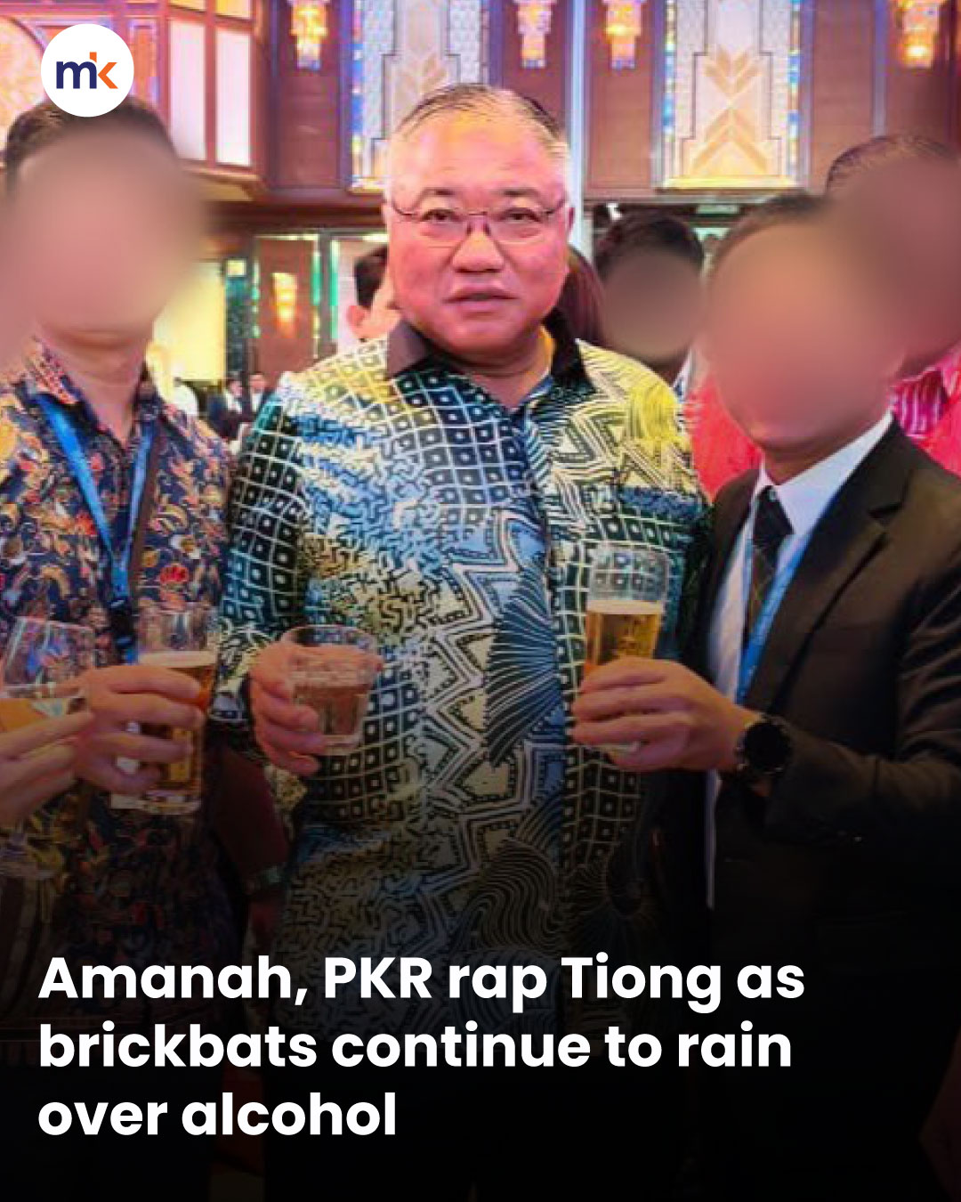 Amanah, PKR rap Tiong as brickbats continue to rain over alcohol