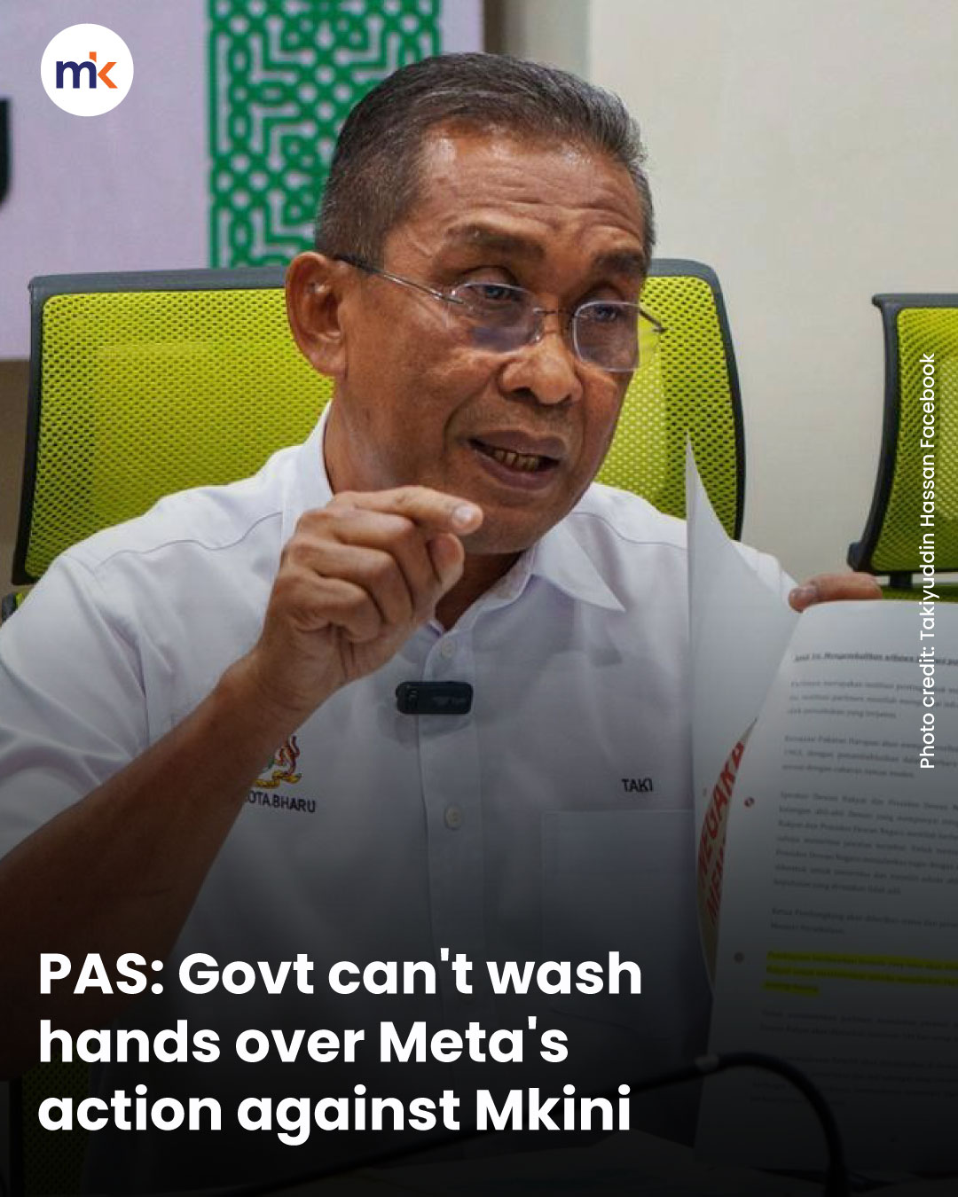 PAS: Govt can't wash hands over Meta's action against Mkini