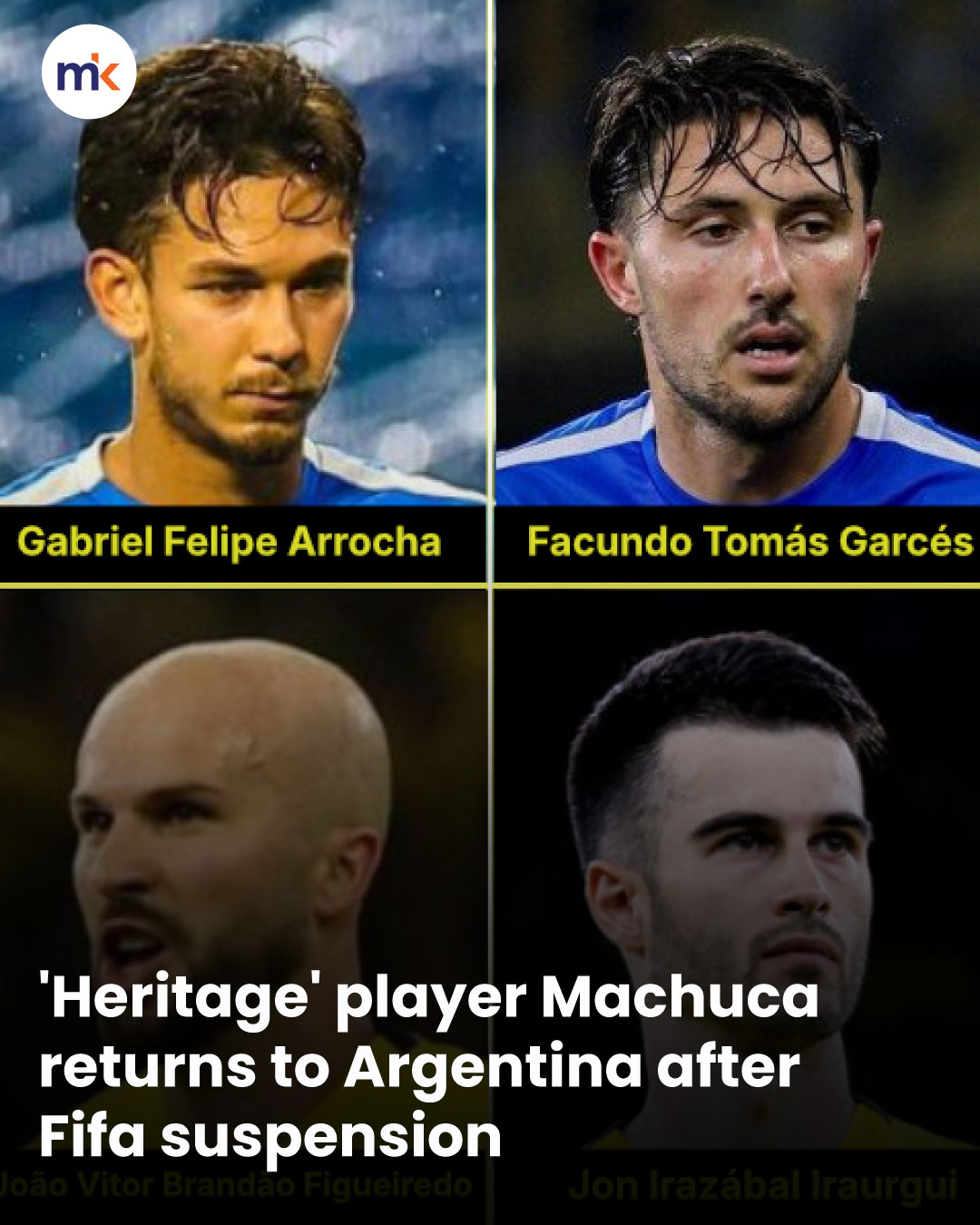 'Heritage' player Machuca returns to Argentina after Fifa suspension