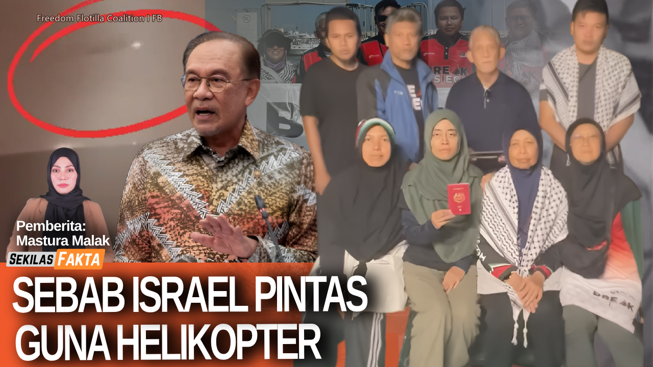 9 lagi aktivis M'sia ditahan Israel! Kapal dipintas helikopter, 'Jangan tolak kuat!' | SEKILAS FAKTA