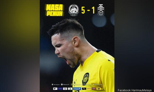 Malaysia teruskan aksi cemerlang, benam Laos 5-1
