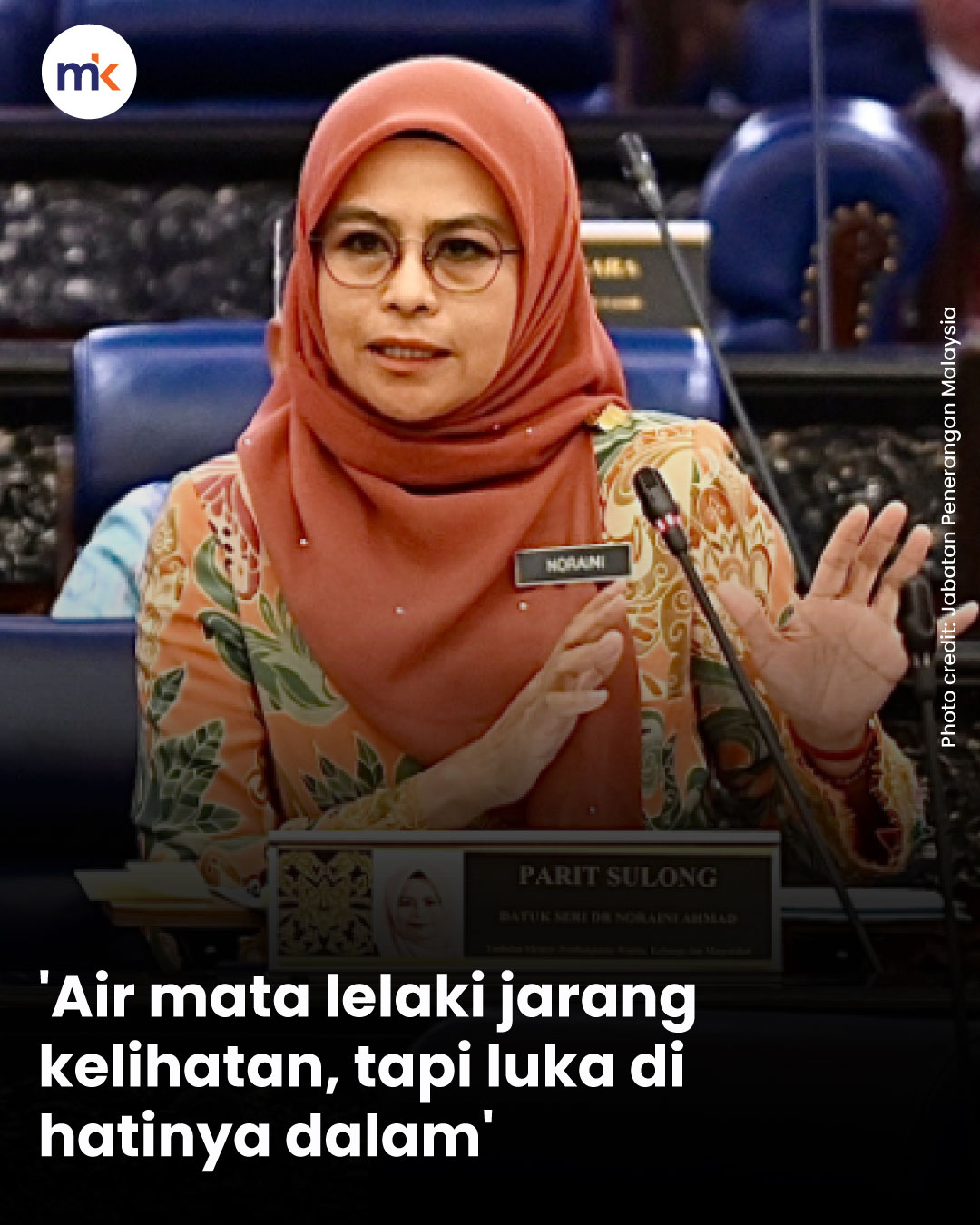 'Air mata lelaki jarang kelihatan, tapi luka di hatinya dalam'