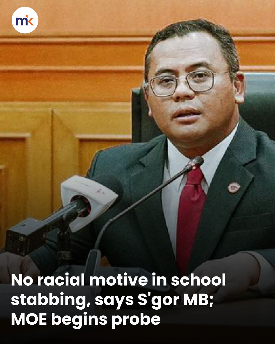 No racial motive in school stabbing, says S'gor MB; MOE begins probe