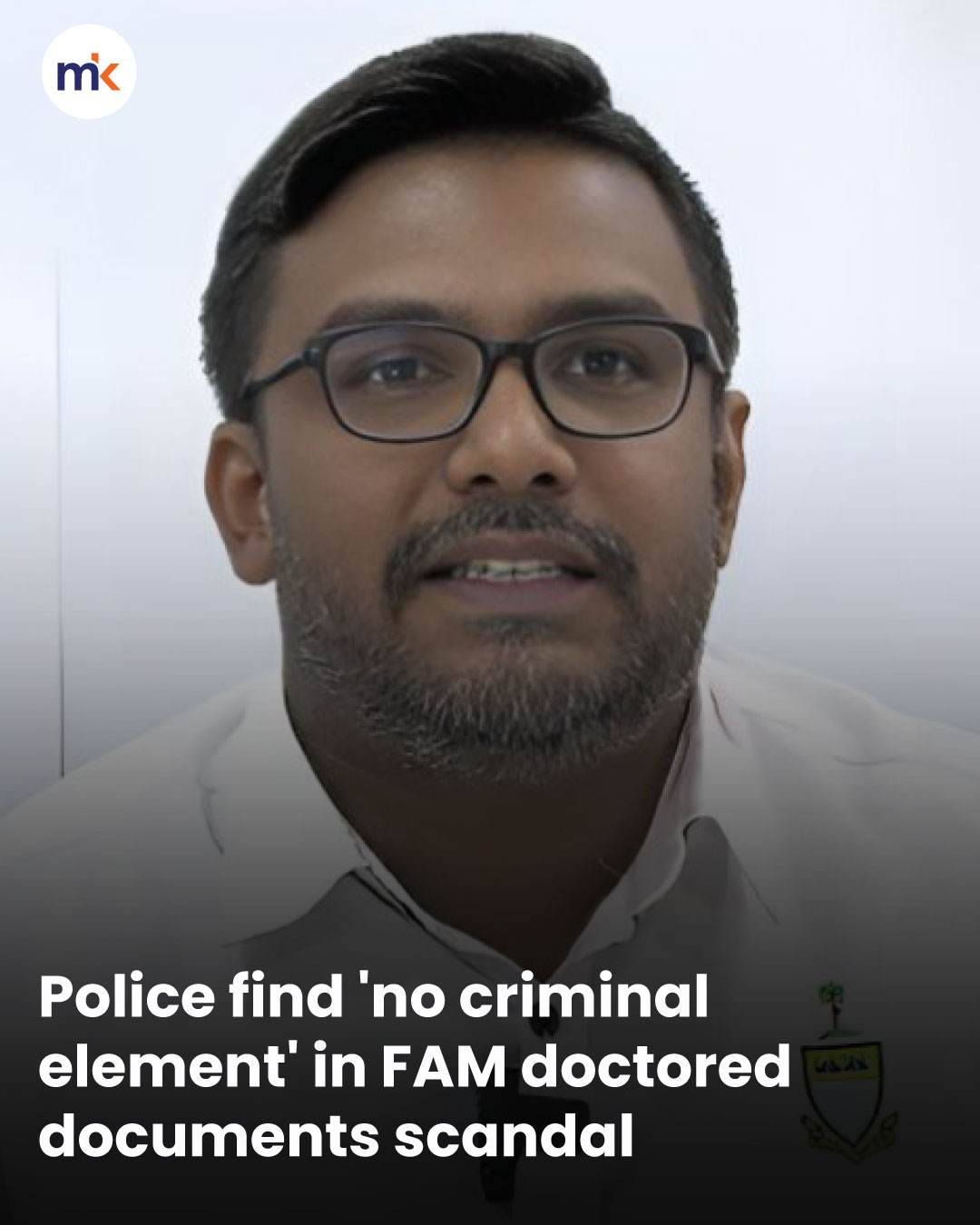 Police find 'no criminal element' in FAM doctored documents scandal