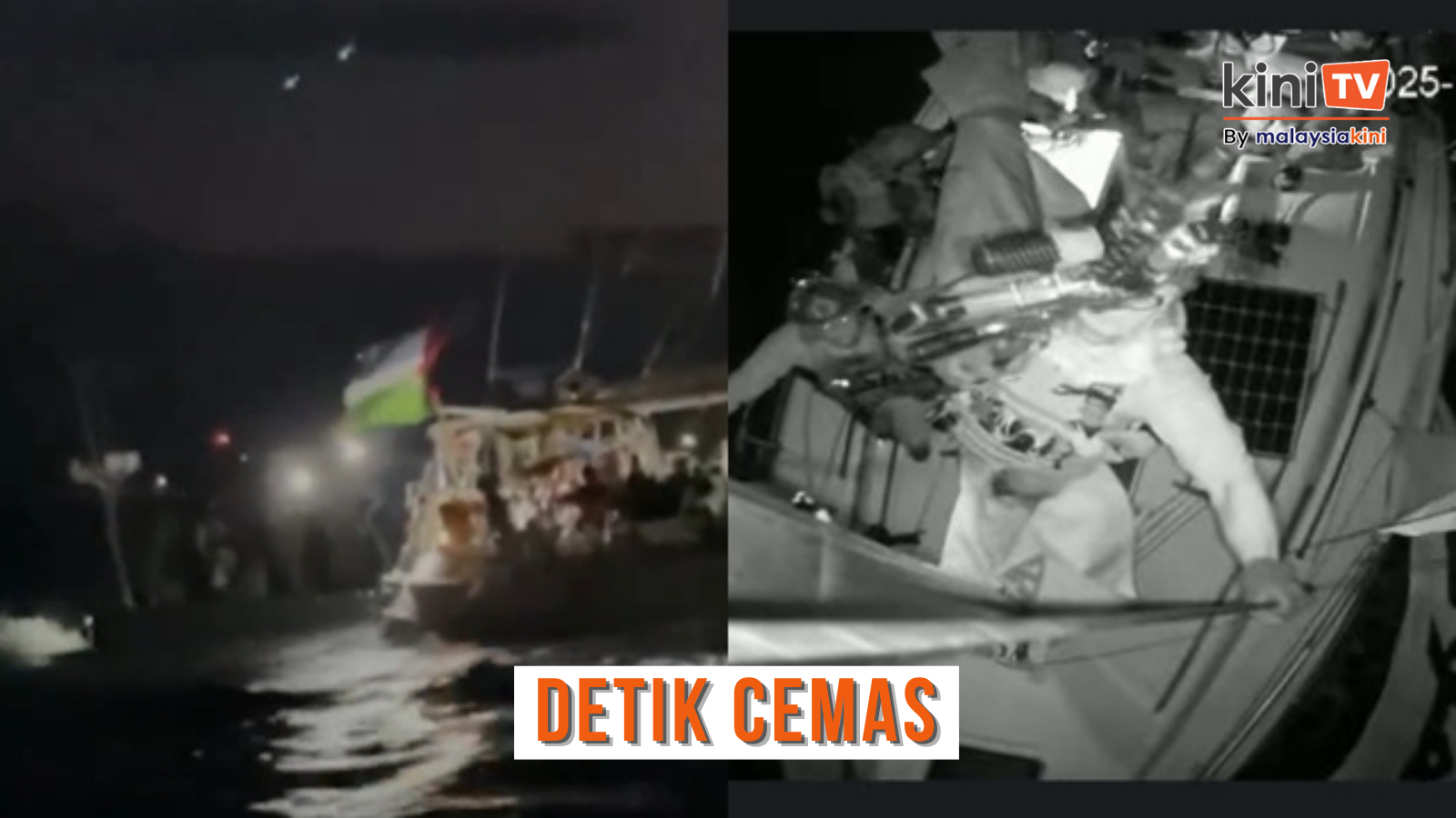 Detik cemas rakaman CCTV kapal Freedom Flotilla dipintas Israel
