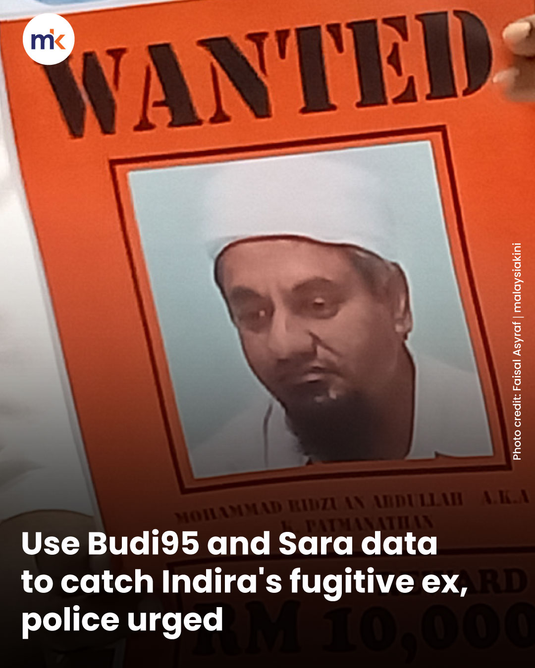 Use Budi95 and Sara data to catch Indira's fugitive ex, police urged