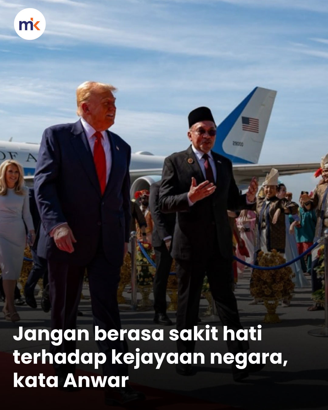 Jangan berasa sakit hati terhadap kejayaan negara, kata Anwar