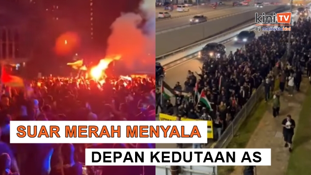 'Israel bangsat' bergema! Ultras Malaya pula 'gegarkan' kedutaan AS