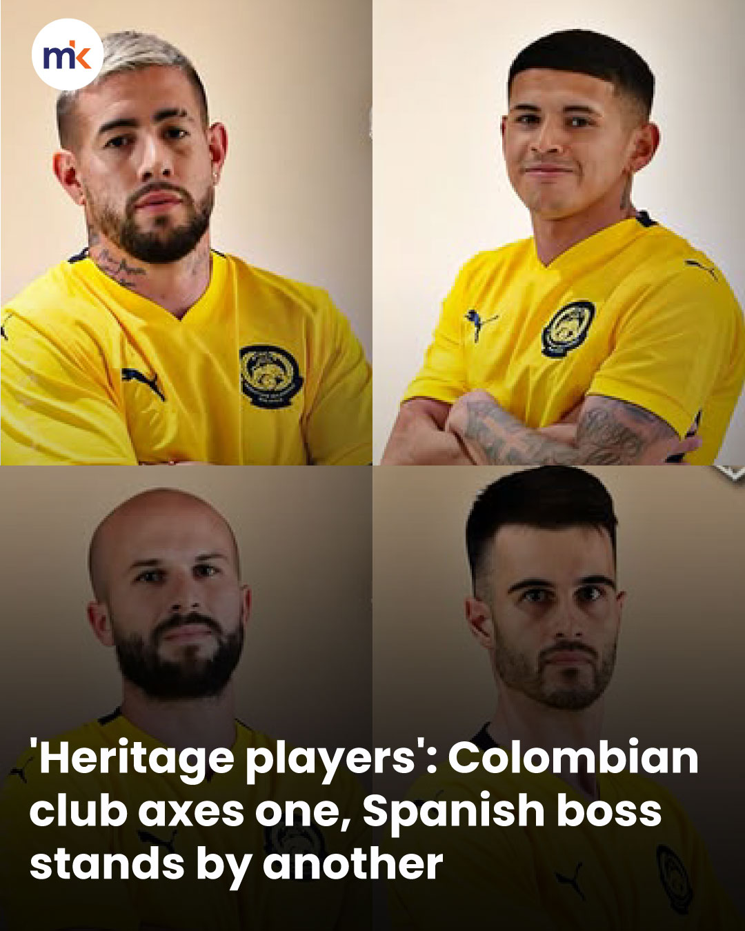 'Heritage players': Colombian club axes one, Spanish boss stands by another