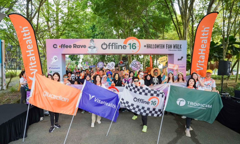 Spook-Tacular Energy! 300 join the OFFLINE 16 Coffee Rave & Halloween Fun Walk, The Grand Finale hosted by VitaHealth & Tropicana