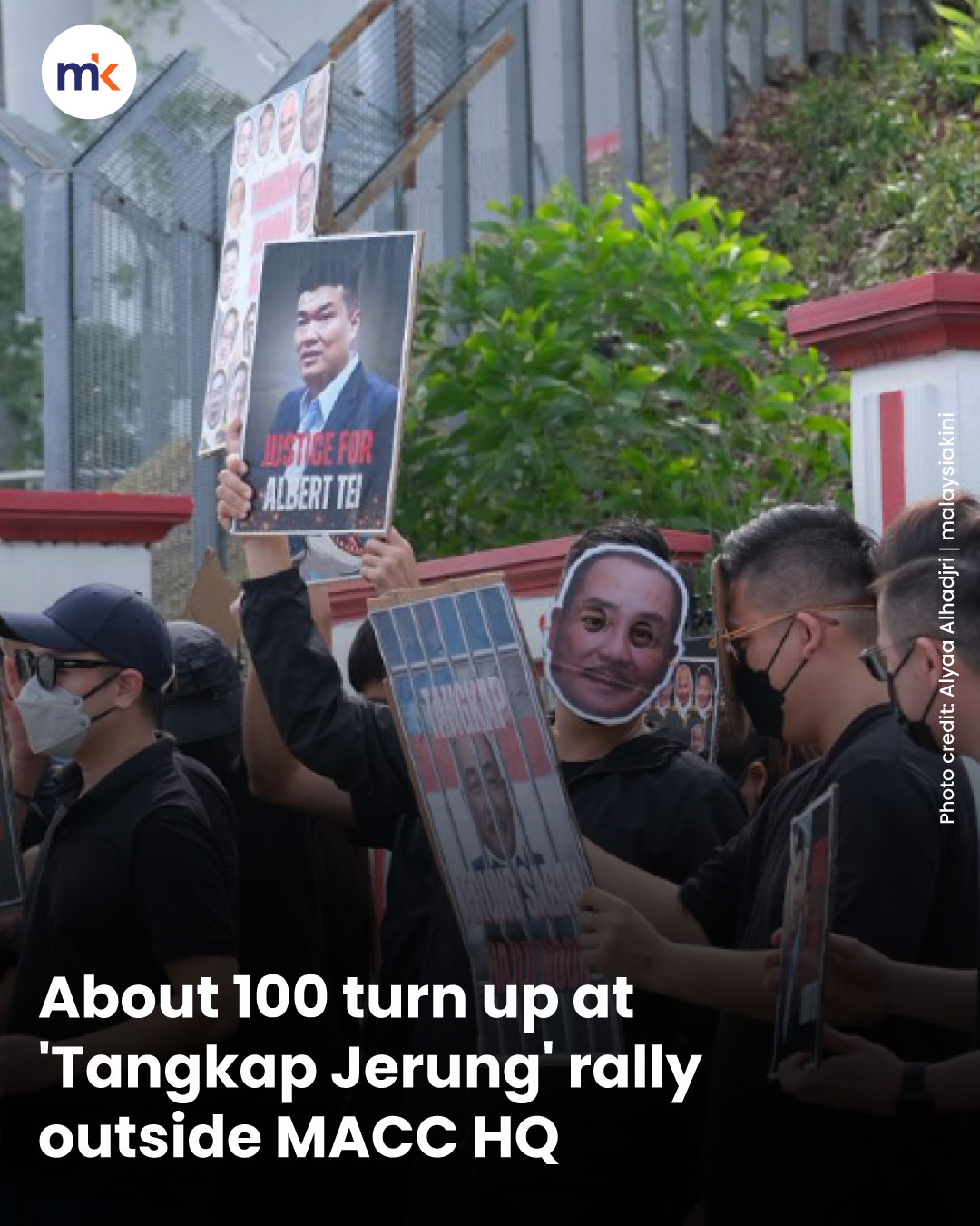 About 100 turn up at 'Tangkap Jerung' rally outside MACC HQ