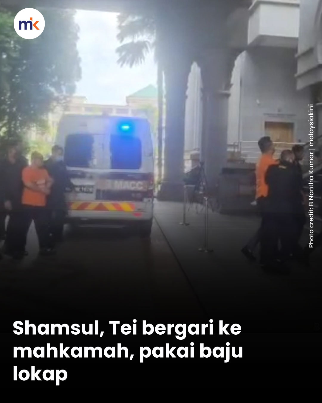 Shamsul, Tei bergari ke mahkamah, pakai baju lokap