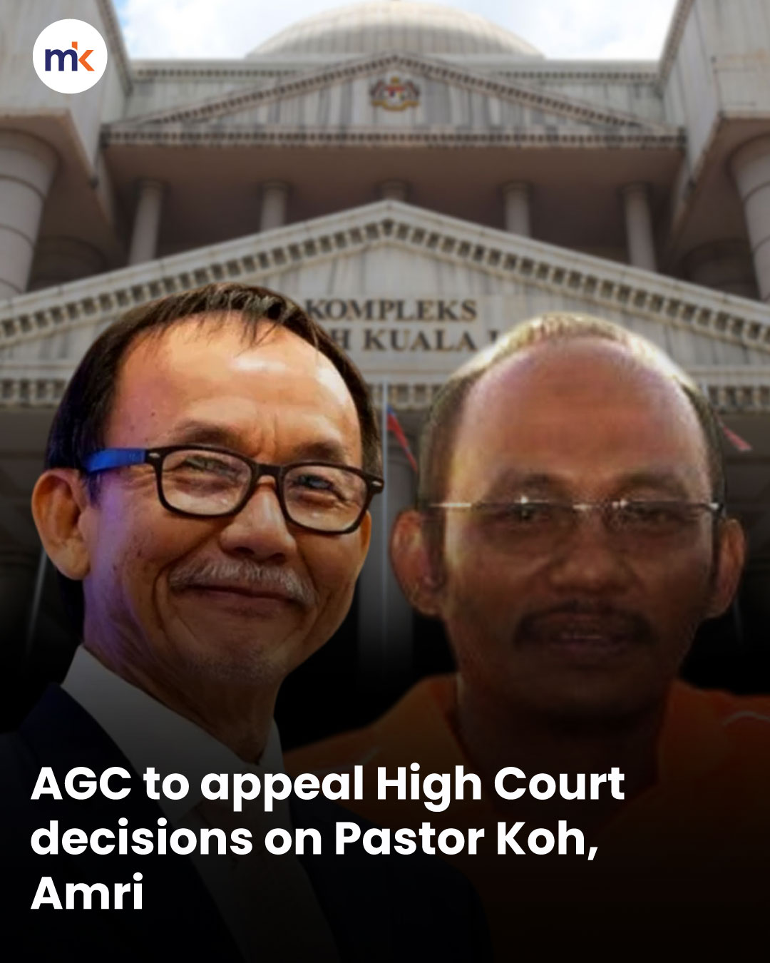 AGC to appeal High Court decisions on Pastor Koh, Amri