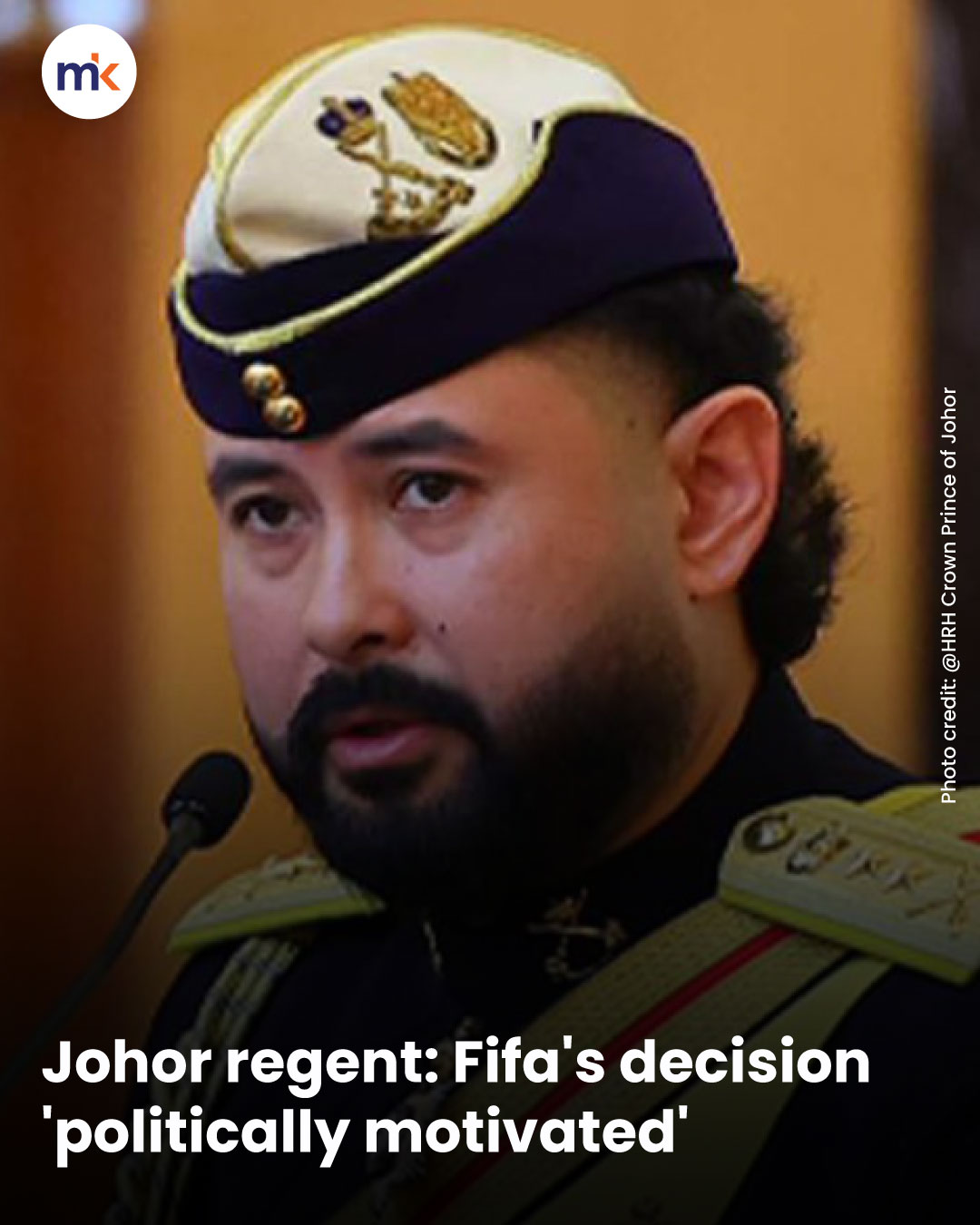 Johor regent: Fifa's decision 'politically motivated'