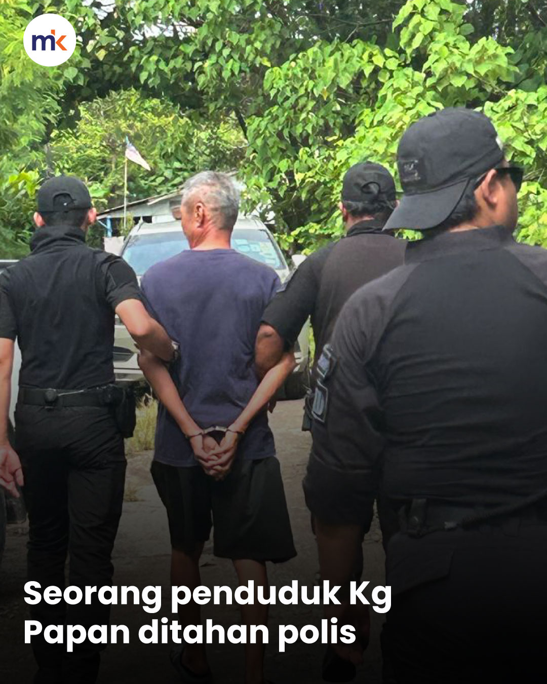 Seorang penduduk Kg Papan ditahan polis