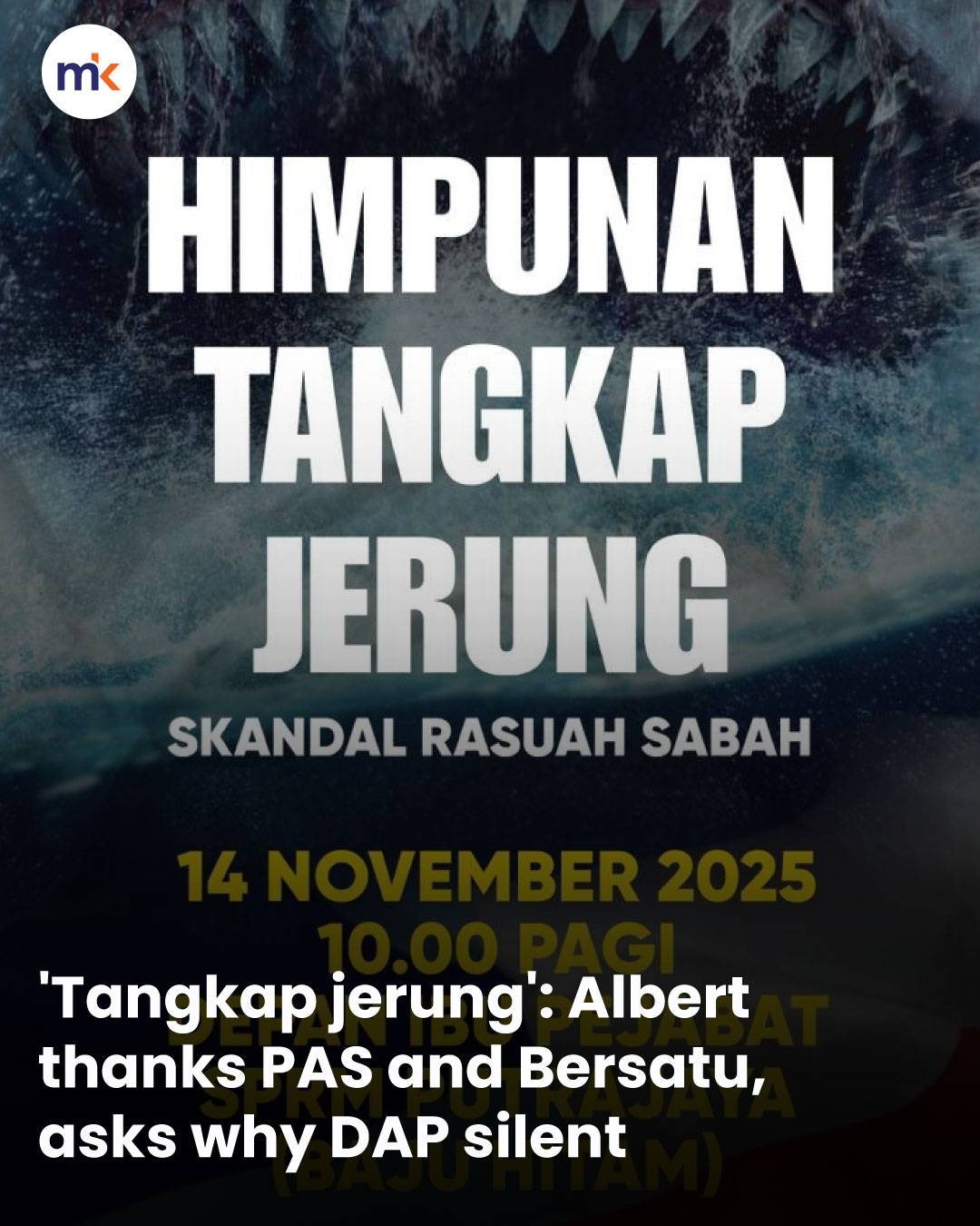 'Tangkap jerung': Albert thanks PAS and Bersatu, asks why DAP silent