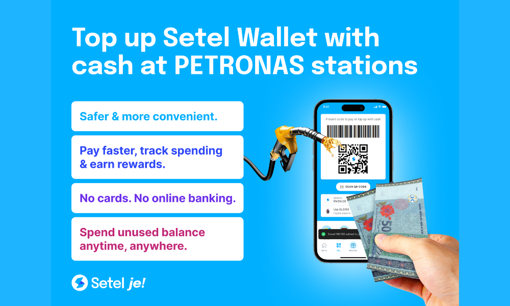 Setel makes going digital easier with Cash Top-Up at PETRONAS stations nationwide