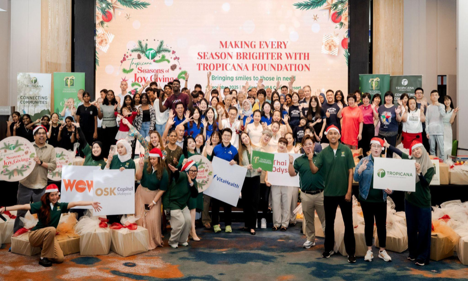 Tropicana Foundation raised more than RM225,000 in resources & perishables – donating to 10 homes & 380 community members