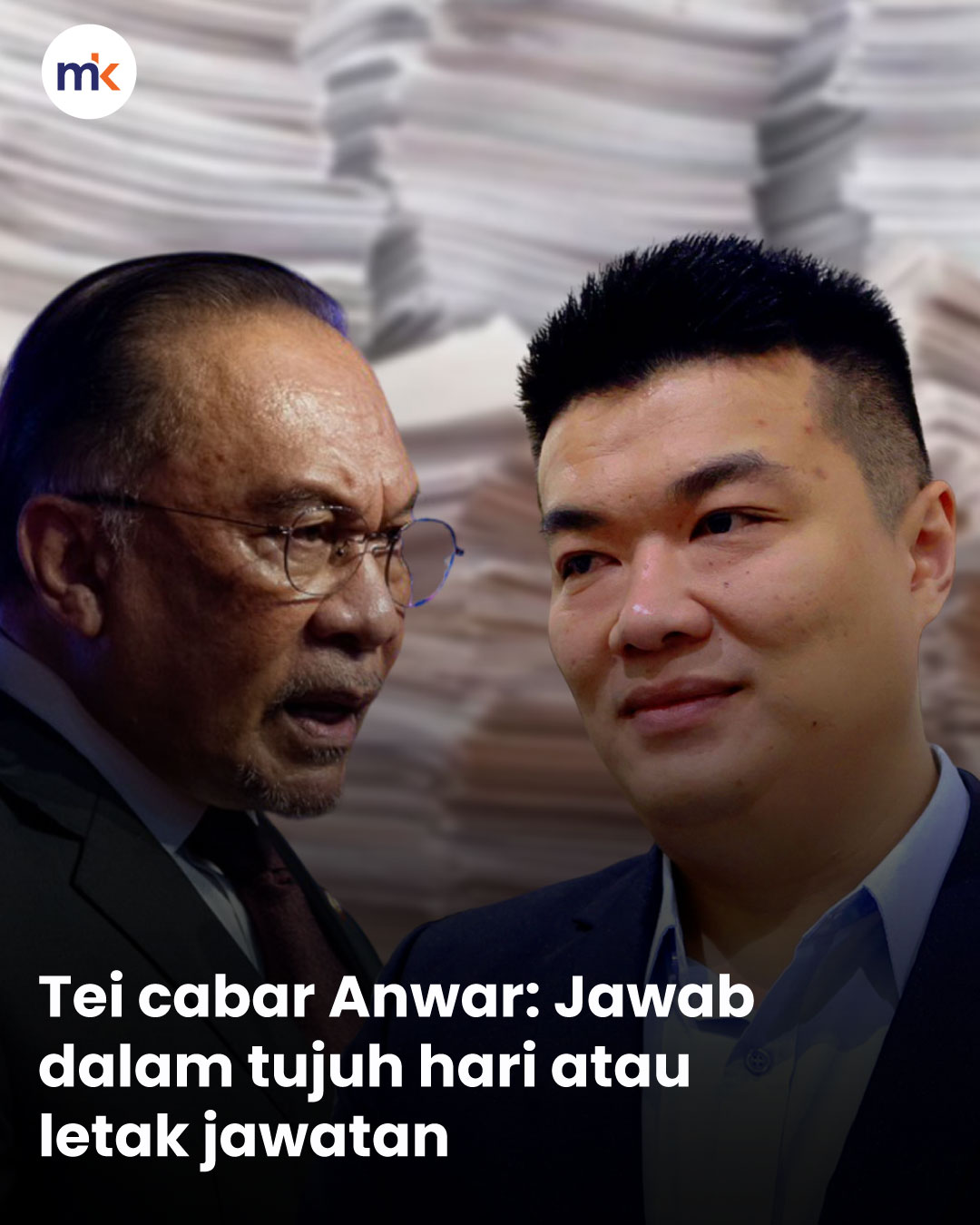 Tei cabar Anwar: Jawab dalam tujuh hari atau letak jawatan