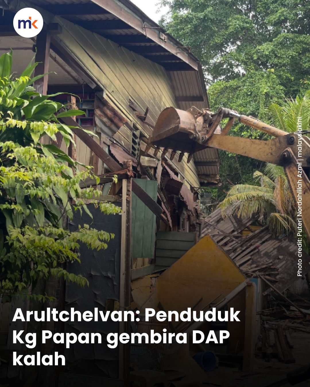 Arultchelvan: Penduduk Kg Papan gembira DAP kalah