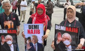 Penyokong Najib bersemangat demi 'bosku' walau tak ramai