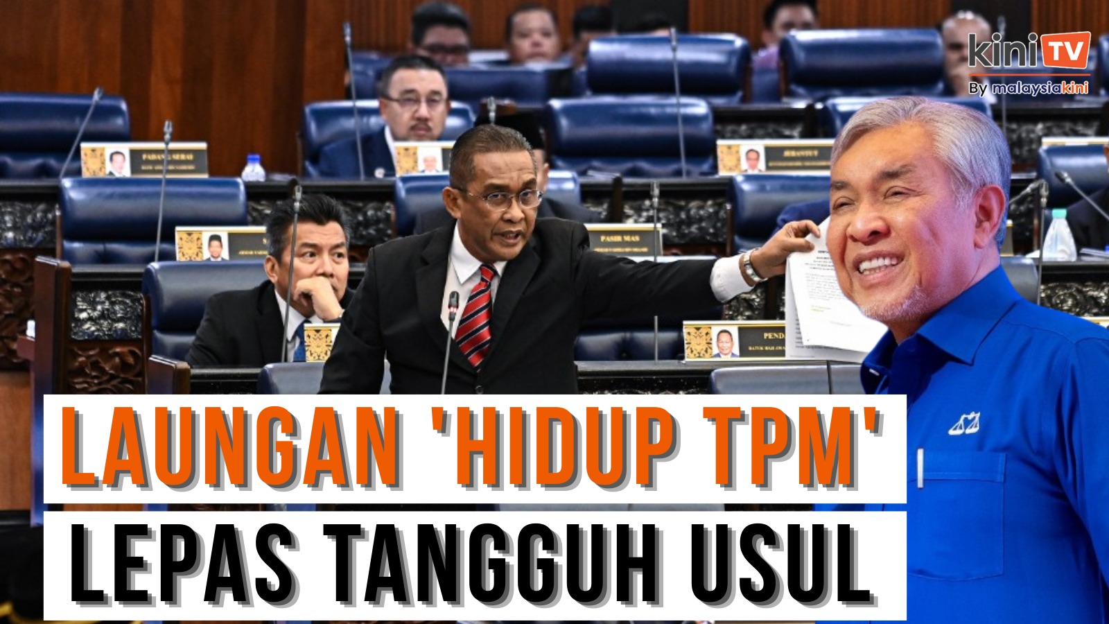 Laungan 'Hidup TPM' di dalam dewan, selepas kerajaan tangguh usul mahu gantung Takiyuddin