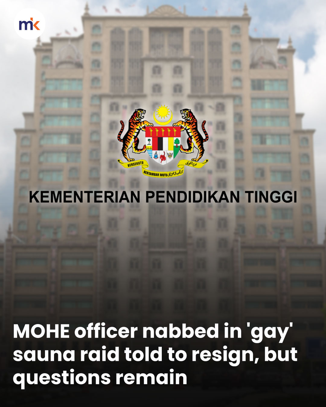 MOHE officer nabbed in 'gay' sauna raid told to resign, but questions remain