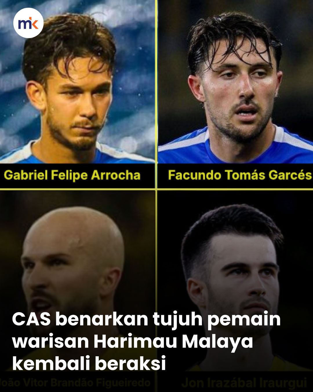 CAS benarkan tujuh pemain warisan Harimau Malaya kembali beraksi