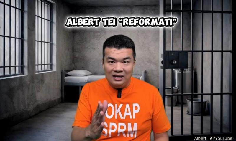 Albert Tei jadi Youtuber, pakai baju lokap oren SPRM