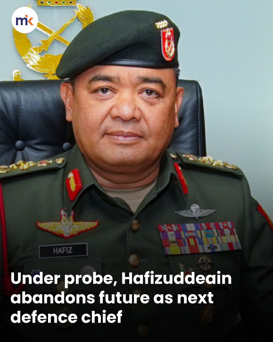 Under probe, Hafizuddeain abandons future as next defence chief