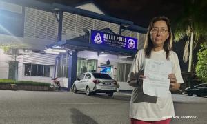 昨晚跑步时被爆车窗，郭素沁为丢失手提包报警