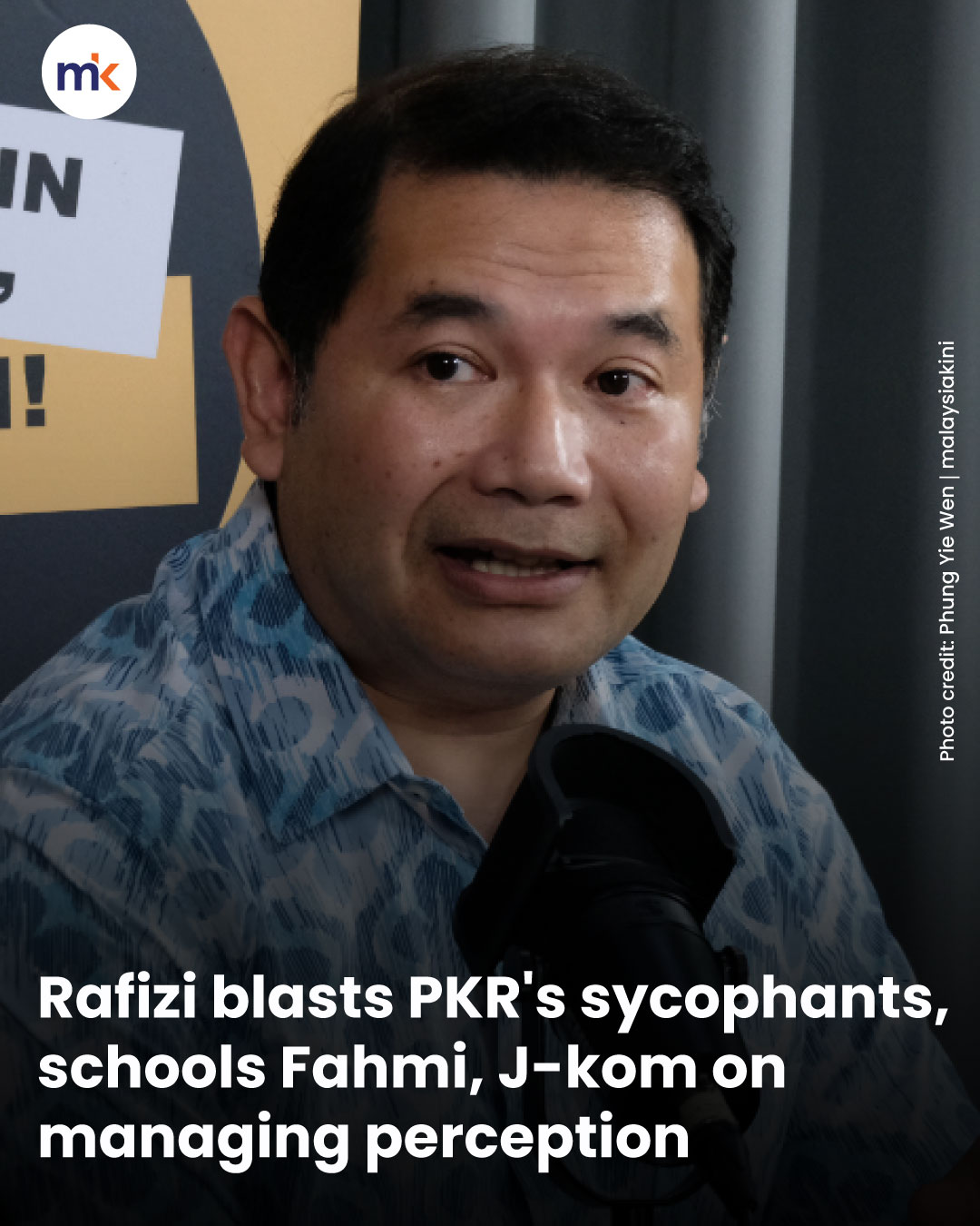 Rafizi blasts PKR's sycophants, schools Fahmi, J-kom on managing perception