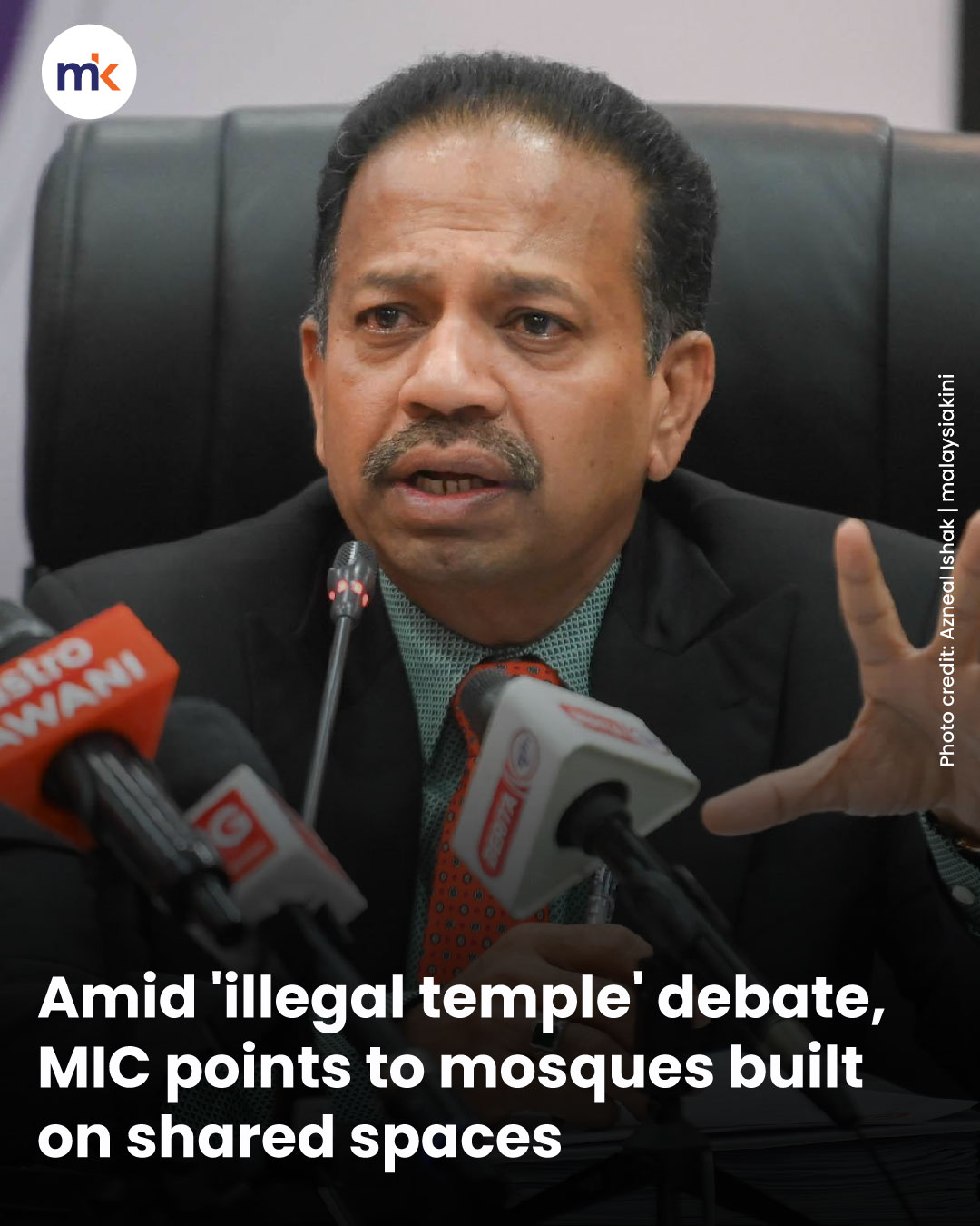 Amid 'illegal temple' debate, MIC points to mosques built on shared spaces