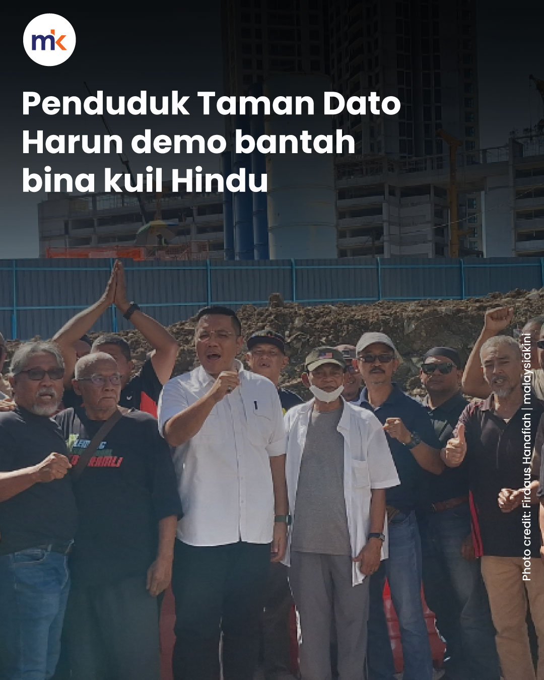 Penduduk Taman Dato Harun demo bantah bina kuil Hindu