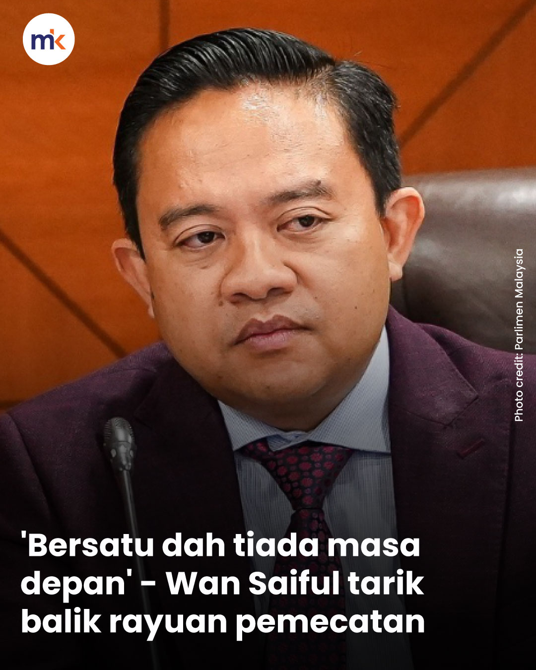 'Bersatu dah tiada masa depan' - Wan Saiful tarik balik rayuan pemecatan