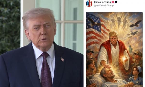 Trump padam gambar 'Nabi Isa' lepas dikecam anggap diri tuhan