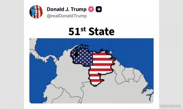 Trump hantar grafik Venezuela sebagai negeri ke-51 AS