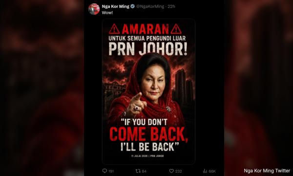 Rosmah demands actions against Nga over 'comeback' post